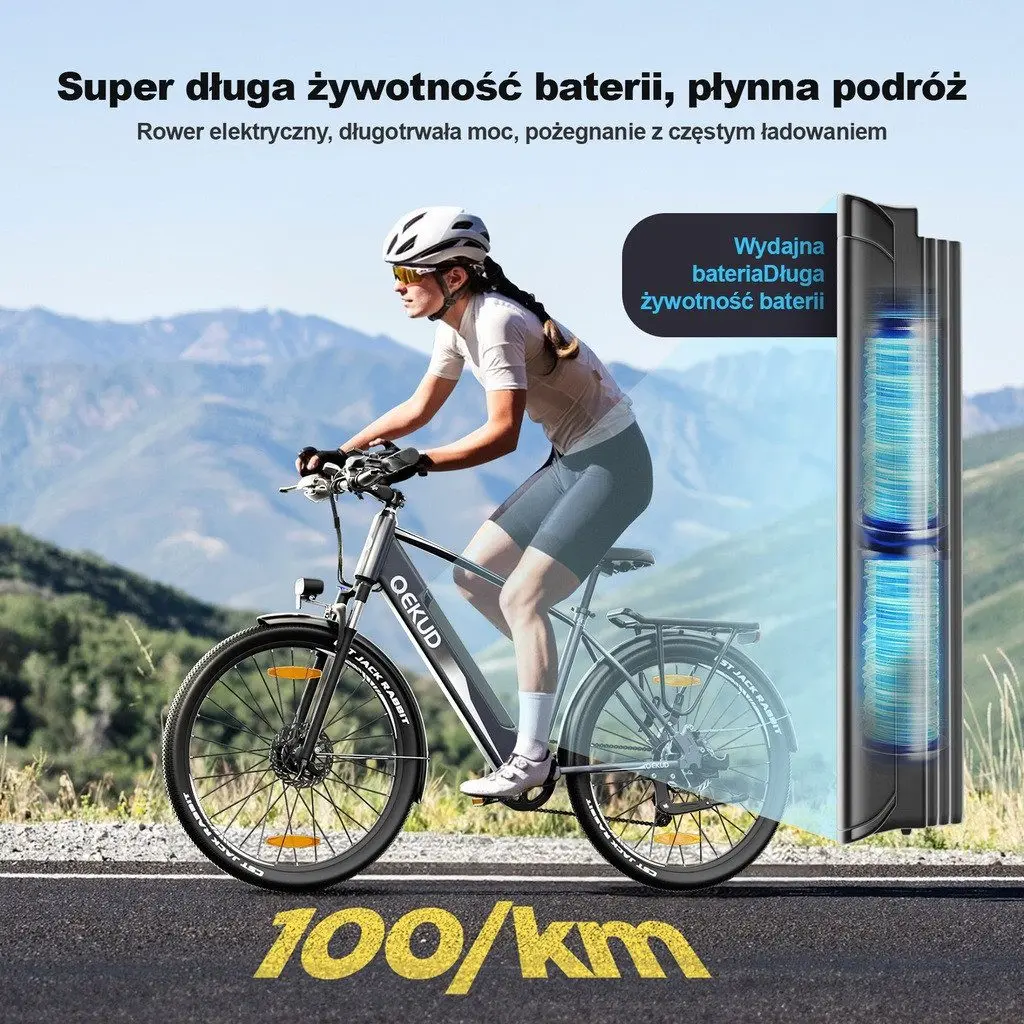 DOTMALL E-Bike Qekud 27.5 Zoll E-Cityrad mit 36V 12,5Ah Lithium-Akku 250W Motor