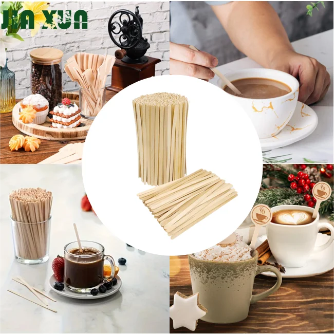 Одноразовые бамбуковые деревянные палочки для кофе