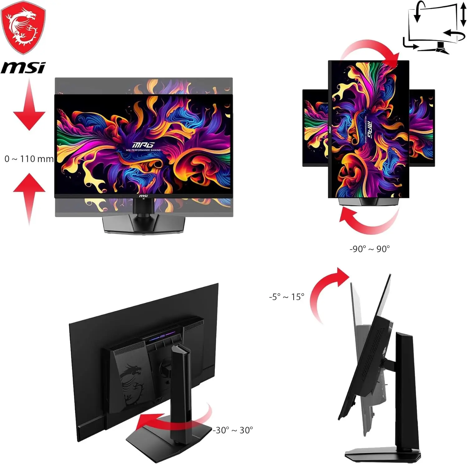 MSI MPG 321URX QD-OLED Gaming Monitor - 4K, 240hz, 0.03ms