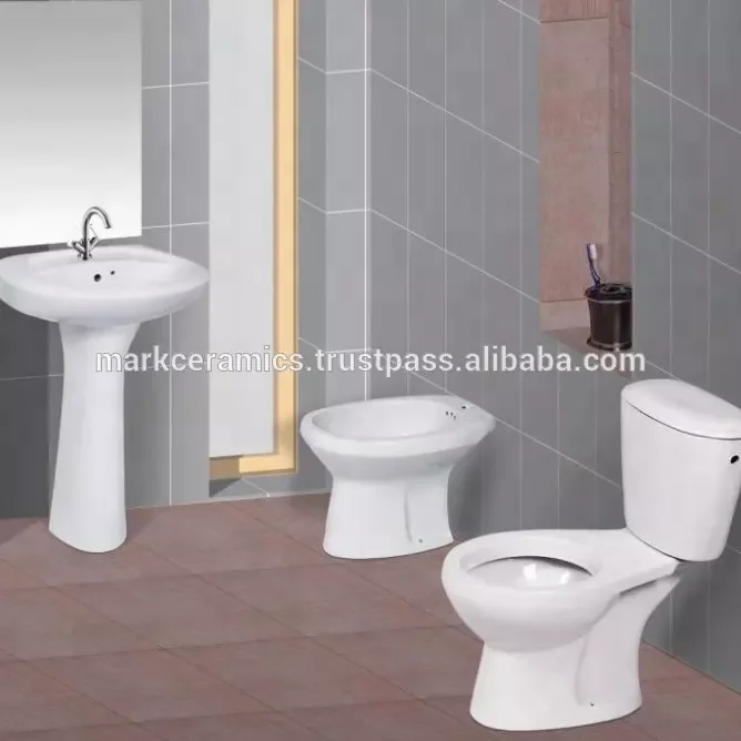 Toilet And Wall Hung Basin Set/sanitary Ware Ceramic Bathroom Suite