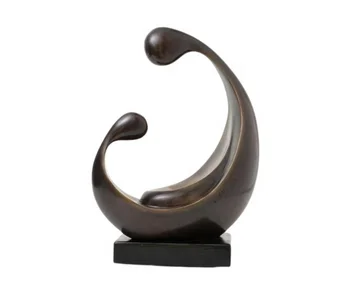 Bronze Abstract Mother and Child sculpture for Office Desktop Sculpture Decorative Table Statue Home Decor Living Room decor