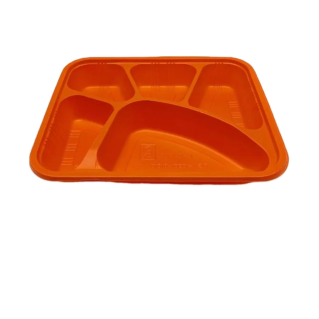 (LXD-08)equal disposable four-compartment box with OPS lid takeaway box