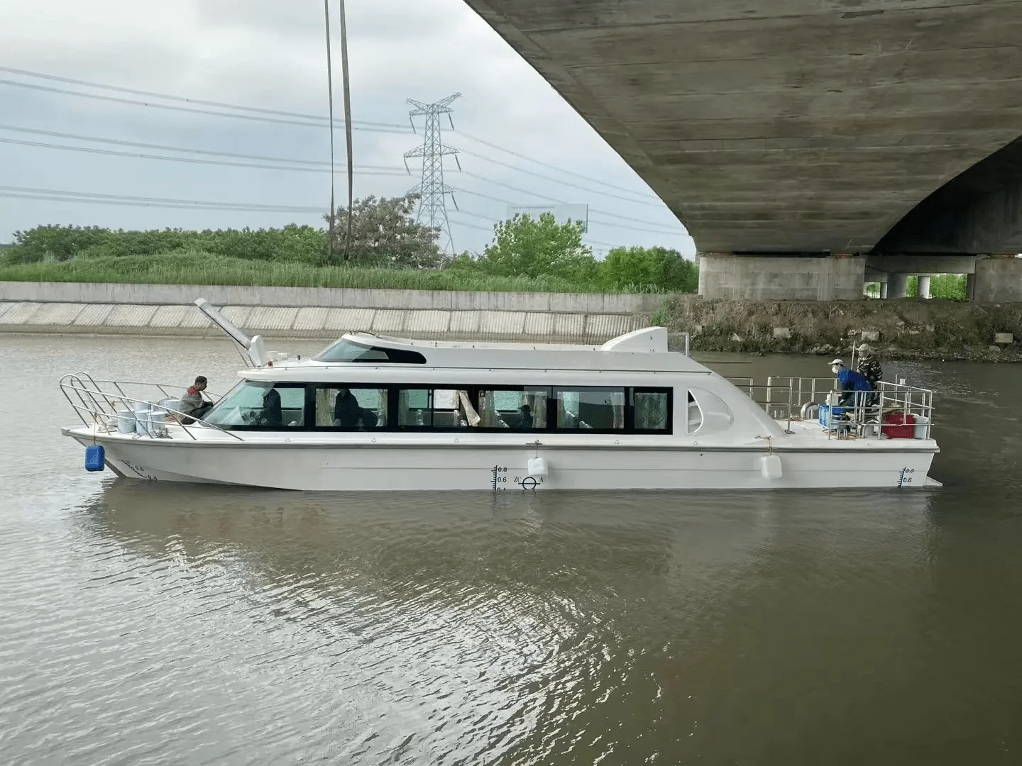 UBI 1630 Customized Aluminum Water Taxi Cruising Yacht 16M 30 PAX 300hp Outboard Engine