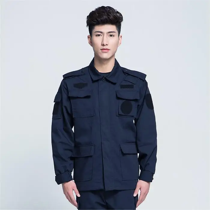 Cheap Price Security Guard Uniform Black Guardia Seguridad Uniforme Uniform With Badge Hat Epaulet