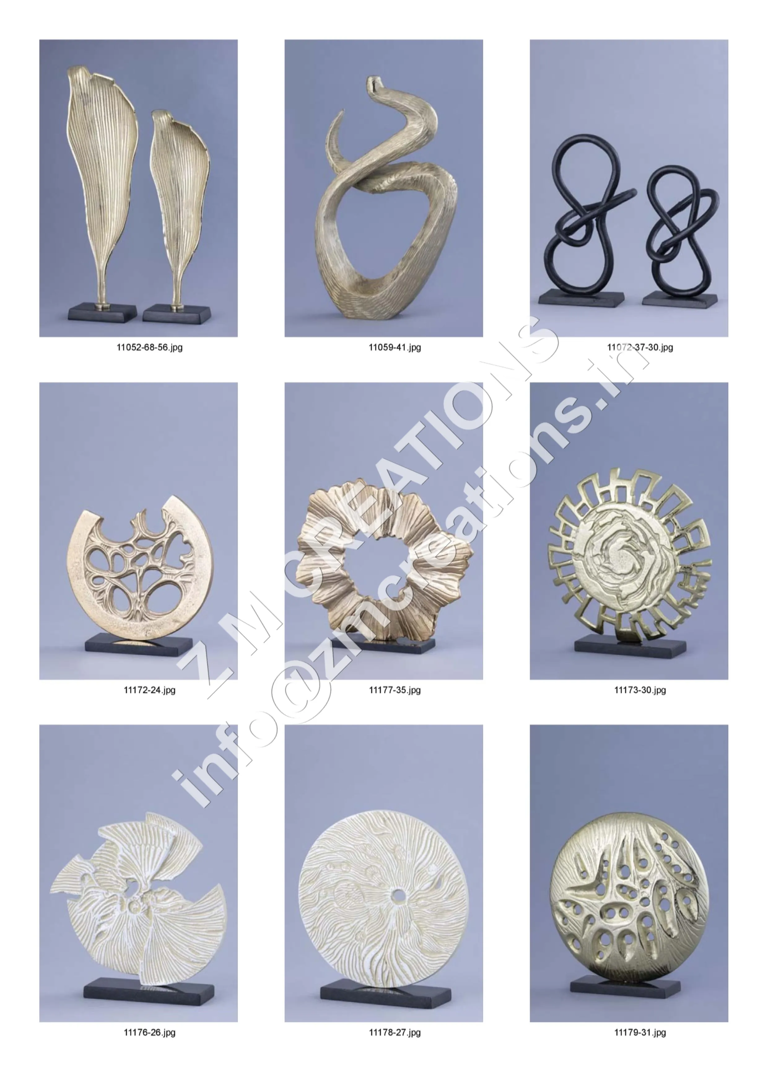 Modern Abstract Metal Sculpture Unique Style Home Decorative Object for Living Room Handmade Christmas Art