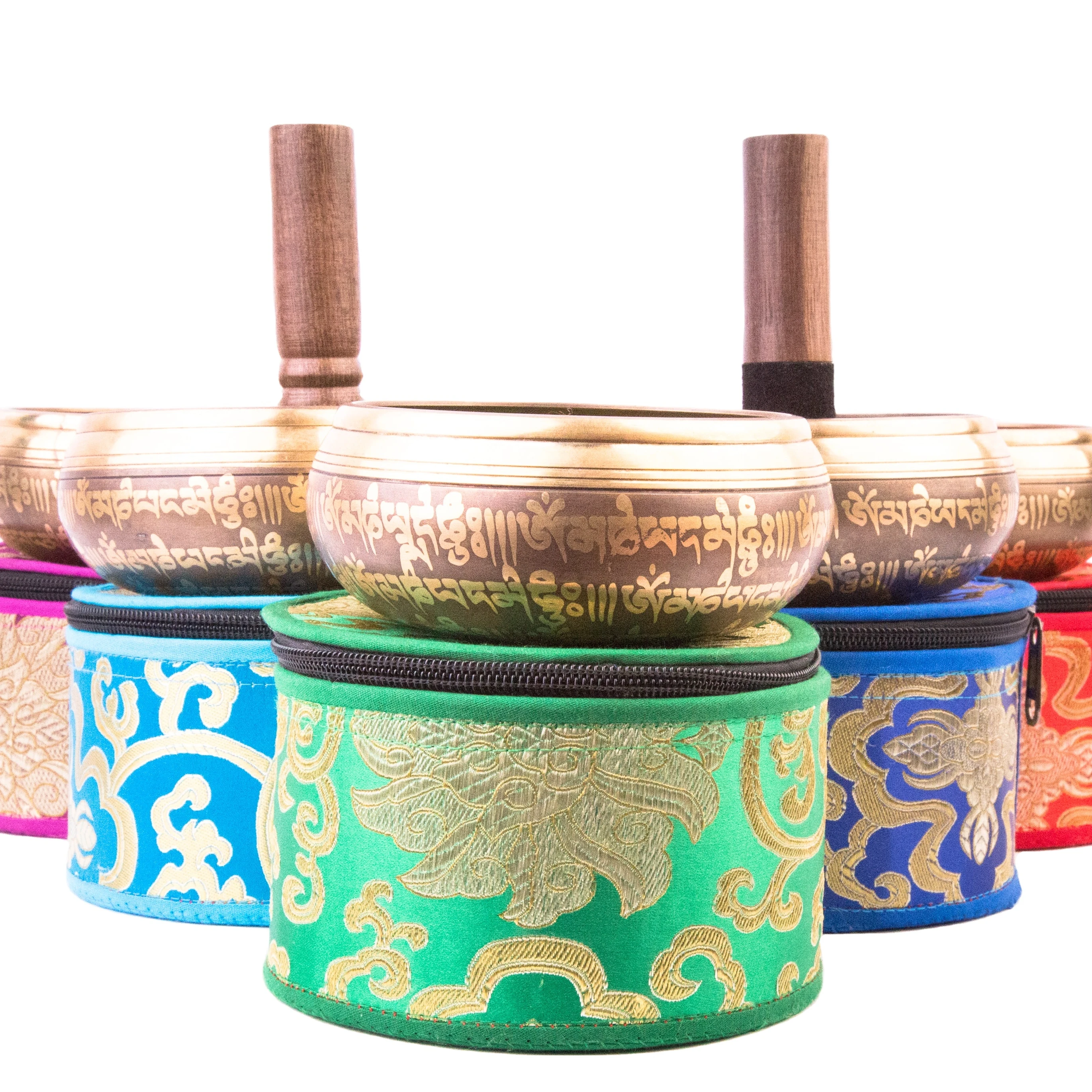 Tibetan Hand Hammered Seven Metal Alloy Singing Bowl Mallet Cushion