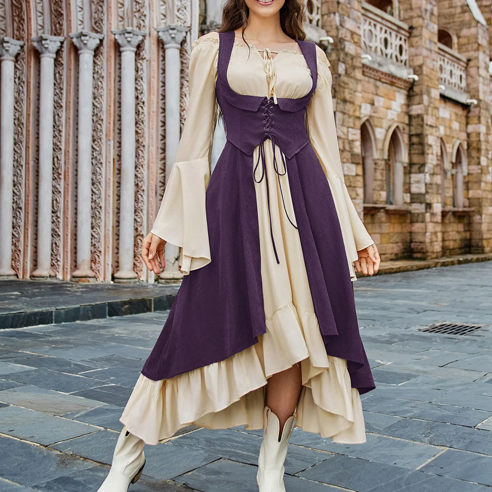 Medieval Peasant Dress Women's Medieval Overdress Renaissance Sleeveless  Dress