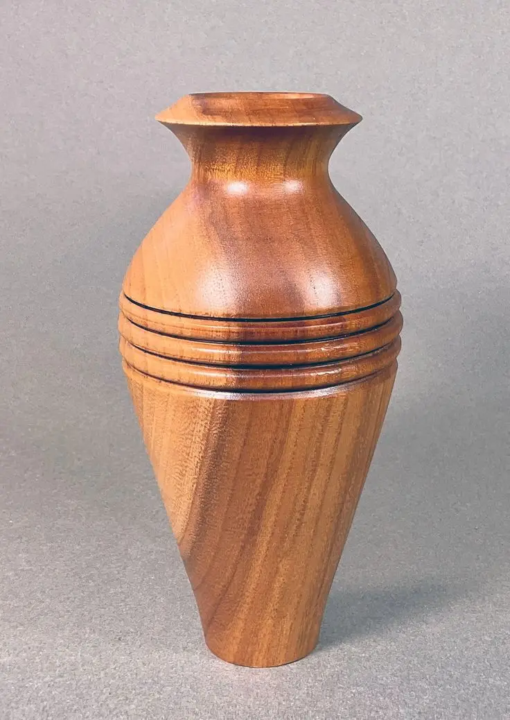 2024 LATEST   DESGIN  WOODEN FLOWER  POT Brand Circle Shape Vase with Mixing Color Wooden Flower Vase for Home Decor