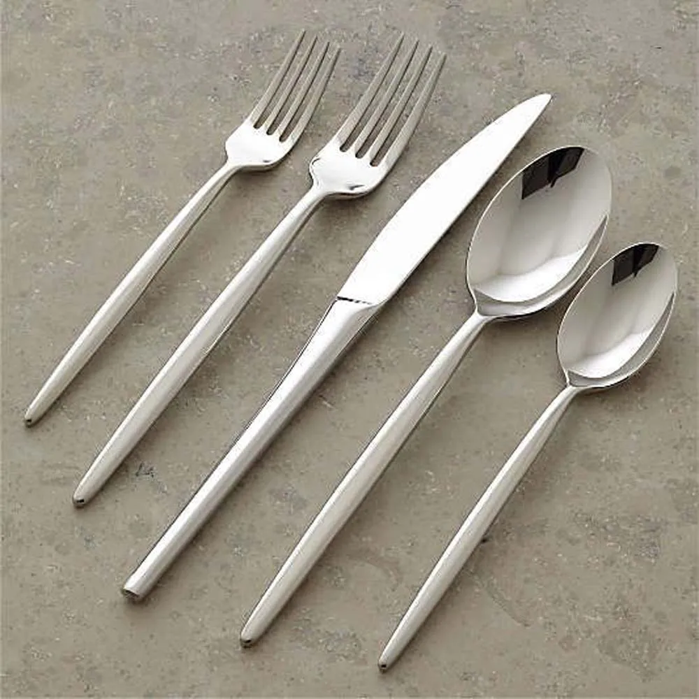 Elegant Tableware Kitchen Serving Spoon New Designer Handle Salad Server Stainless Steel Salad Servers