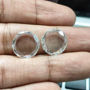 IGI Certified 6.95+6.97 CT Lab Grown Rose Cut Polished 10/10 Hardness Diamond Pair for Jewelry-Studs or Ring Stones