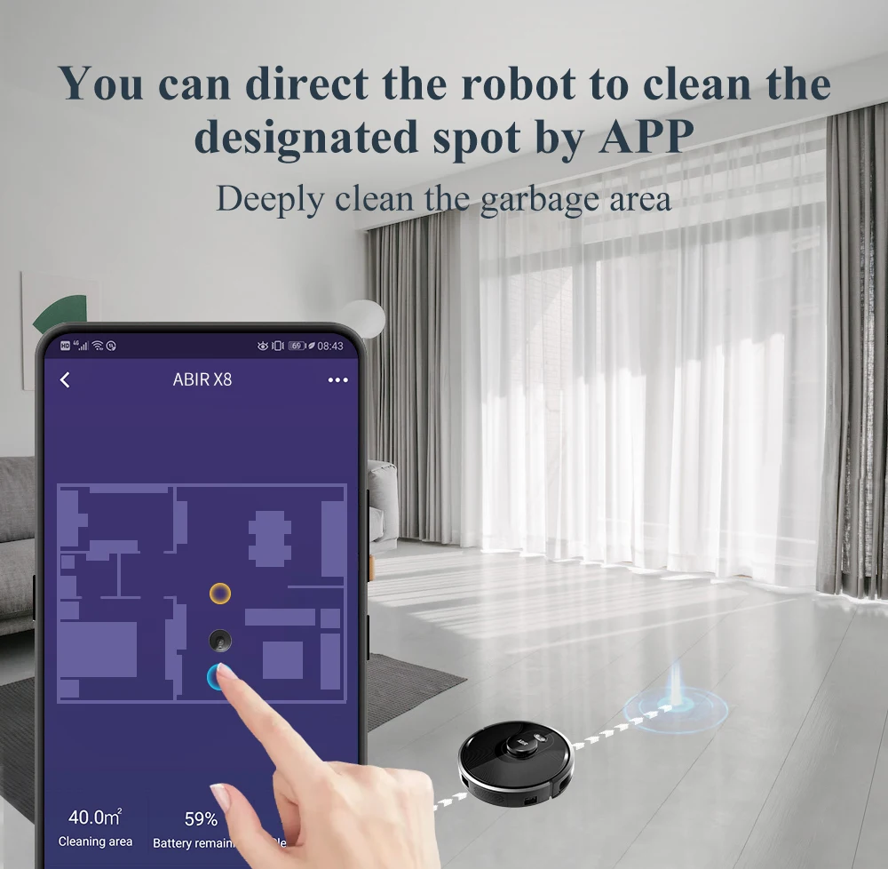 Abir X8 Robot Vacuum Cleaner, Robot Vacuum Cleaner Map