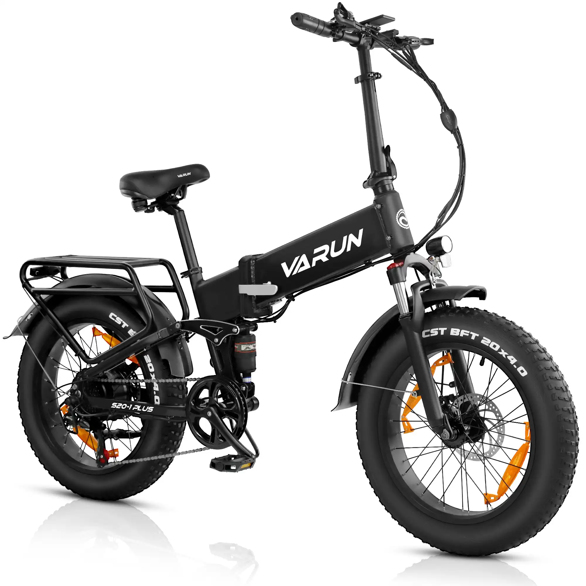 VARUN S20-1 Aluminum eBike 7-Speed 25km/h Folding Bike with Integrated Lithium Battery and Rear Hub Brushless Motor
