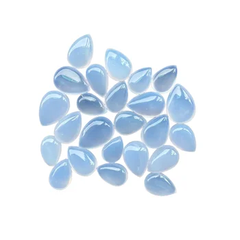 Buy Blue Chalcedony Pear Briolette 8X12 & 10X15 MM Size Rainbow Tourmaline For Jewelry Making Uses Stone Low Prices