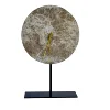 Brown white green marble