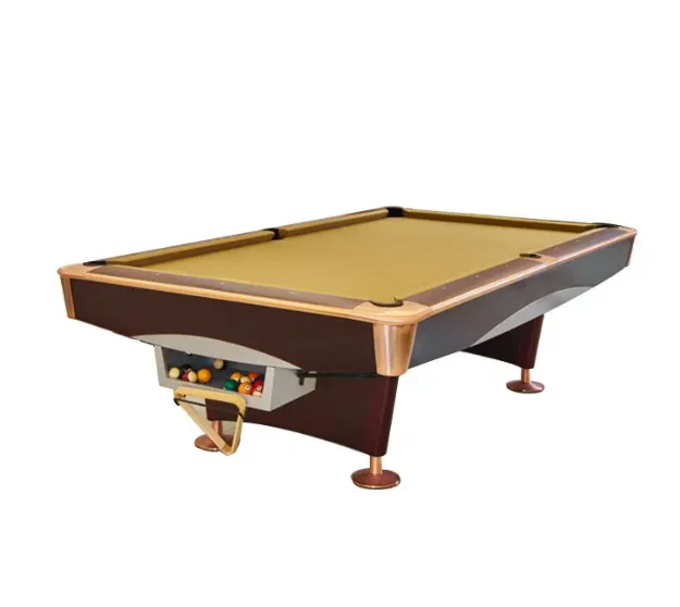 Carved Wood Pool Dining Table Black Slate Solid Wood Billiard Table