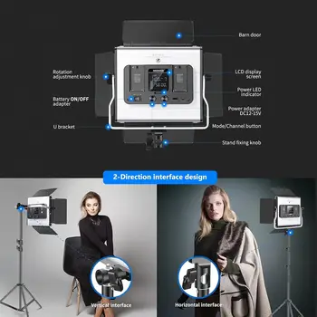 NEEWER 660 PRO RGB Led Video Light with APP Control/Barn Door/U Bracket product image