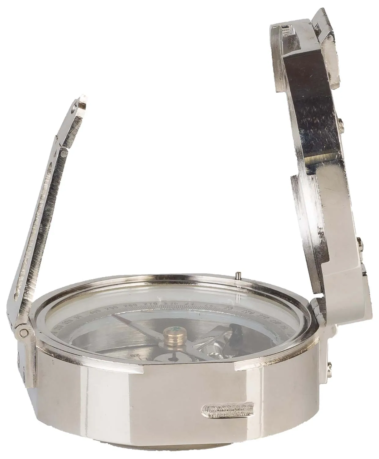 Серебряный компас Маритим корабль украшение Навигация латунь с деревянной коробкой и зеркалом античный морской направленный Магнитный компо