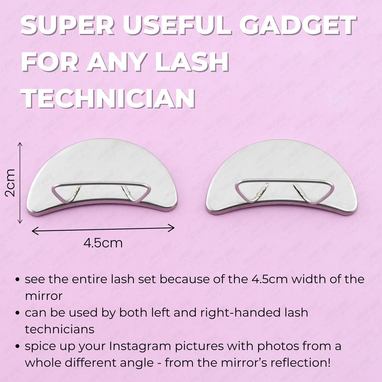 Best Seller Half Moon Curved Lash Compact Mirror Use During or After ...