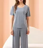 Women's blue [seamless home wear]