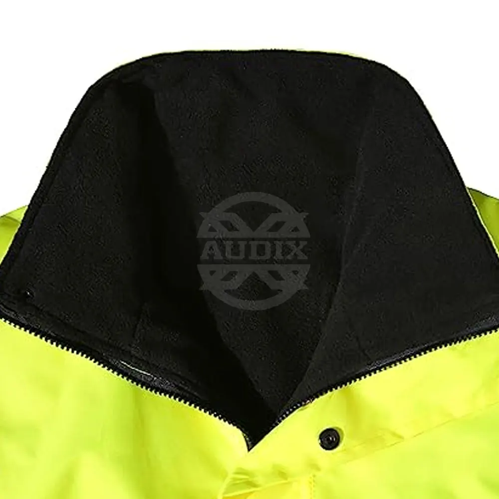 Unique Style Reflective High Visibility Hooded Jacket Hivis Bomber Jacket With Pockets And