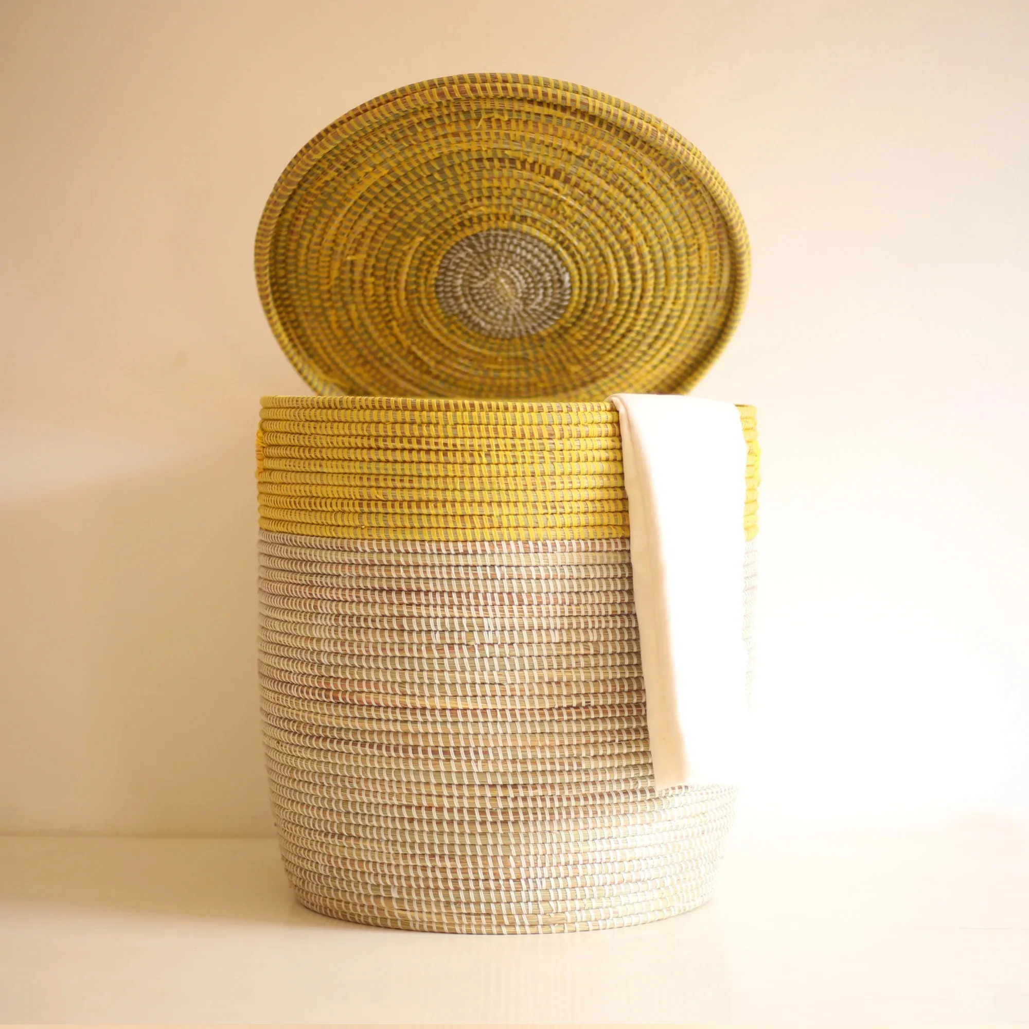 Large Sea Grass Straw Laundry Basket Home Organizer Storage Bin Eco