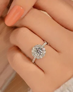 IGI Certified 1.39ct 14K White Gold Solitaire Moissanite Diamond Prong Setting Band Elegant Ethnic Wedding Engagement Party