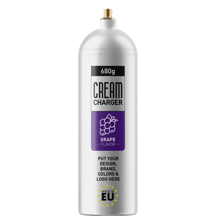 Private Label Supplier of 680g Wholesale Cream Chargers Best Quality EU Made Aluminum 1 LTR Whipped Cream Chargers