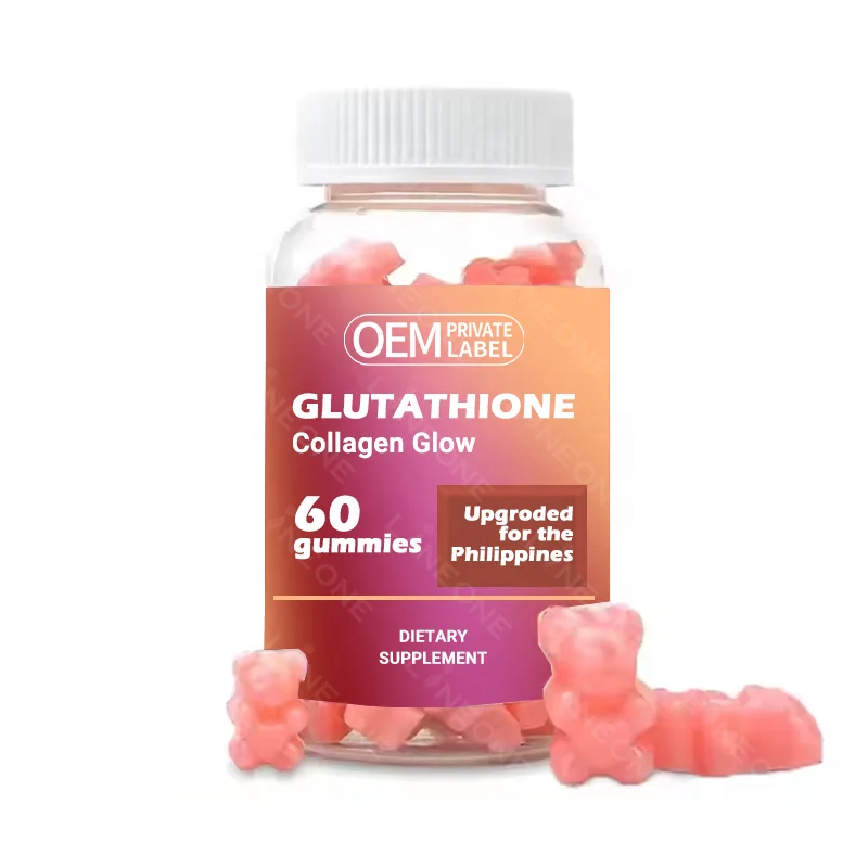 Ready to Ship Hot Sale Formula Hydrolyzed Gluta Collagen Gummies Glowing  Skin for Women