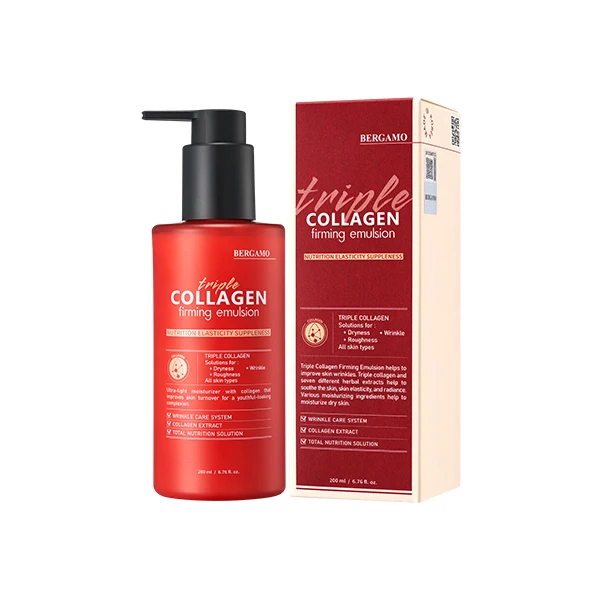 BERGAMO TRIPLE COLLAGEN FIRMING SKIN CARE SET (6PCS) Made in Korea K Beauty Cosmetics Rich Nutrition High Elasticity Wrinkle