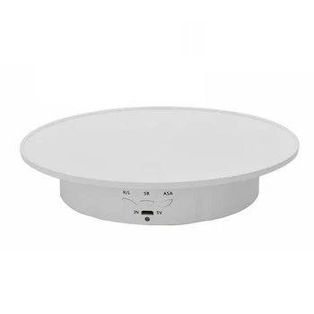 20cm 3 Speeds Smart Mirror Velvet Electric Rotating Display Stand Turntable Jewelry Holder detail image