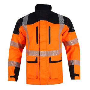 Customized High-Visibility Flame Retardant Coat Workwear Welder Uniforms Safety Clothing Jackets for Worker