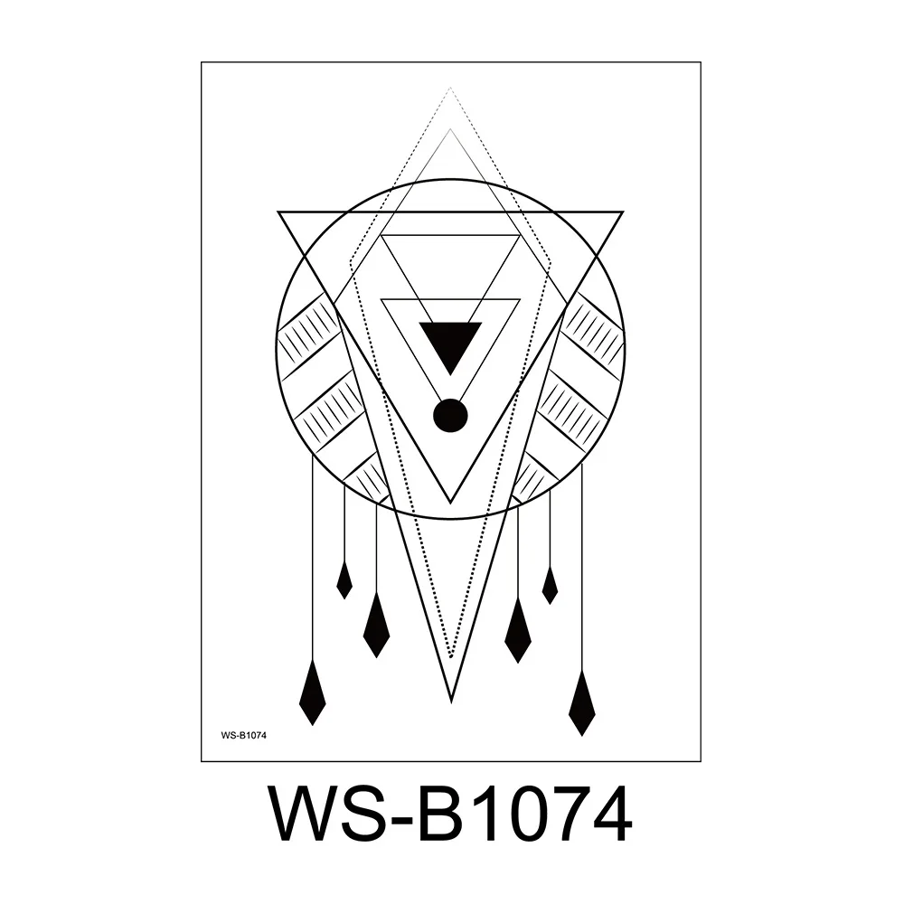 New Design Water Proof Geometrical Symbols Temporary Tattoo for Men & Women