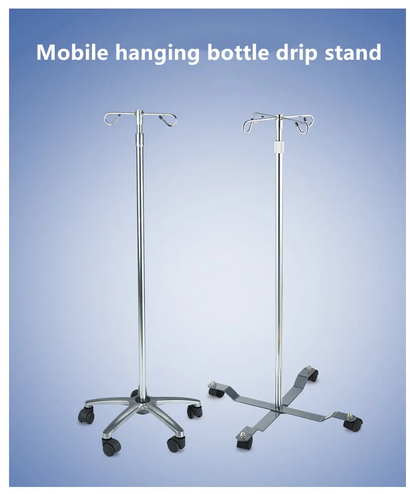 Wholesale Iso Certified Hospital Intravenous Infusion Pole Four Wheel