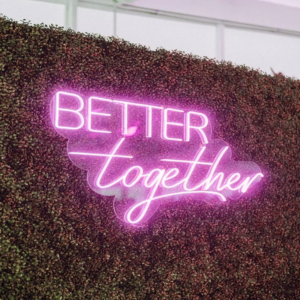 Better Together LED Neon Sign - Perfect for Wedding Decor