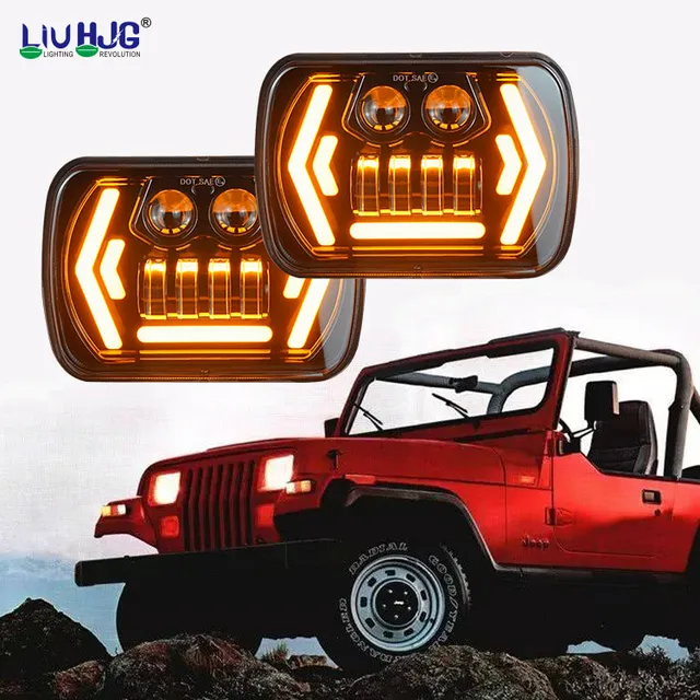 LiuHJG Motorcycle lighting Projector  Rectangle Truck Led Headlights For Motorcycle Car