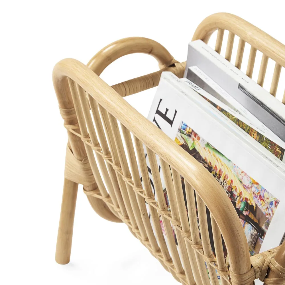 Bulk Produce Rattan Shelf Magazine Rack Holder For Office Or Home