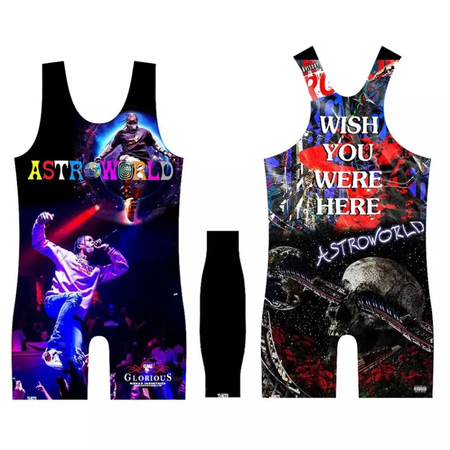 Custom Sublimation Wrestling Singlet Wrestling Singlets Men's & Girls