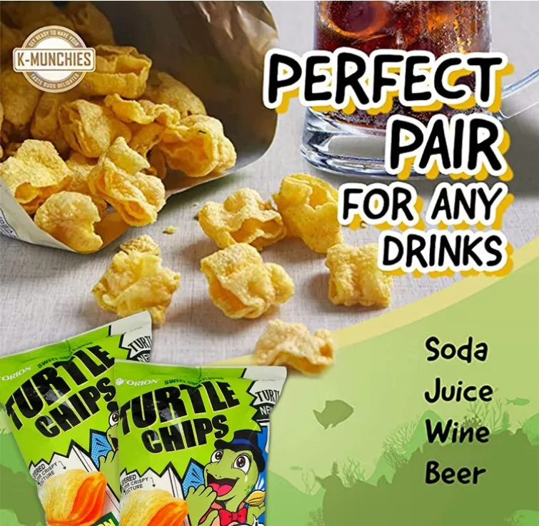 Korean Orion New Four Layers Turtle Chips Cheddar Cheese Flavor K