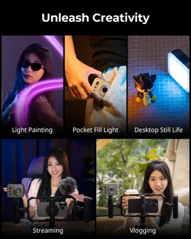 SMALLRIG Vibe P108 Pro RGB Video Light, Portable Led Camera Light for Photography, Cold Shoe Light, CRI95+, 2500-6500K, 12 product image