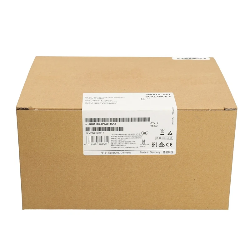 Teljesen új, fel nem bontott 6GK5108-0PA00-2AA3 ipari Ethernet-kapcsoló, PLC/PAC speciális vezérlők, gyorsított szállítás, megbízható eladó