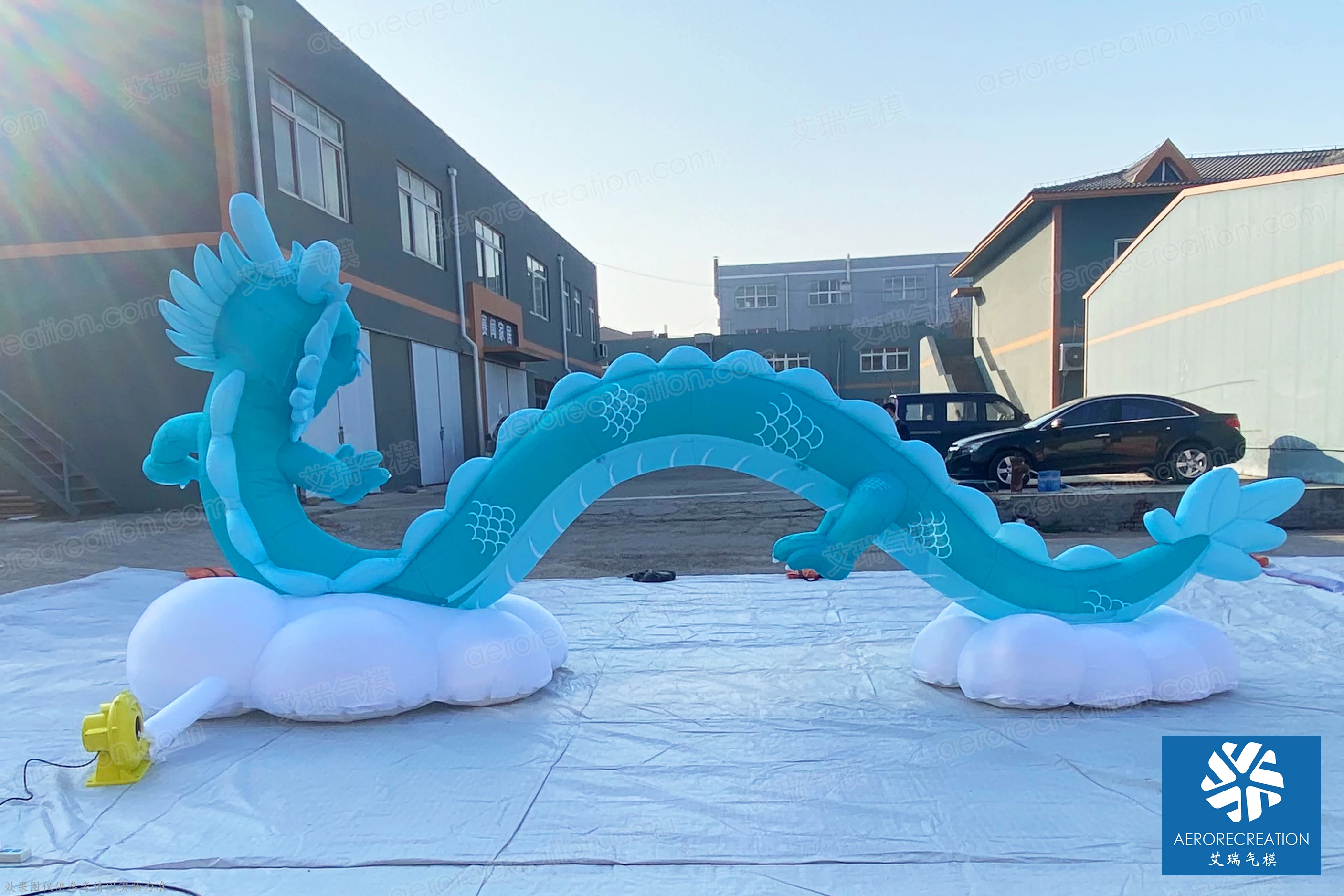 Aero New Launch Cute Giant Inflatable Buff Dragon Pink Decoration ...