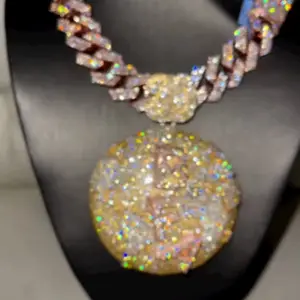 High Quality 925 Sterling Silver Moissanite Star Shape Gold Plated Iced Hip Hop Pendant Customized Unisex Fine Jewelry Charms