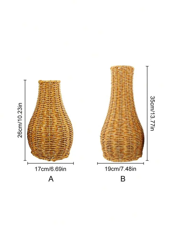 Modern Rustic Natural Rattan Table Vase Eco-friendly OEM/ODM Vietnamese Design Home Decor Dried Flower Hamper Table Decorations