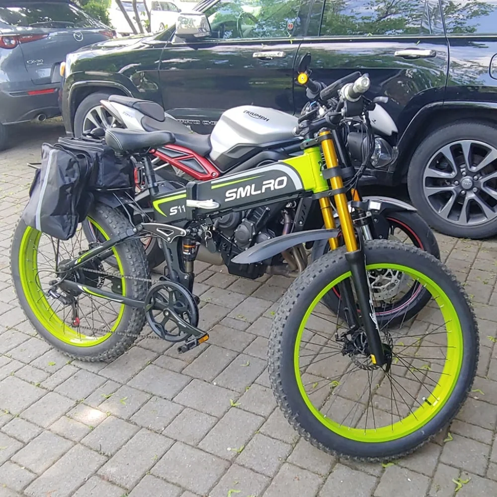 SMLRO S11 Full Suspension Folding Mountain Snow Bike  350W 500W 700W 1000W