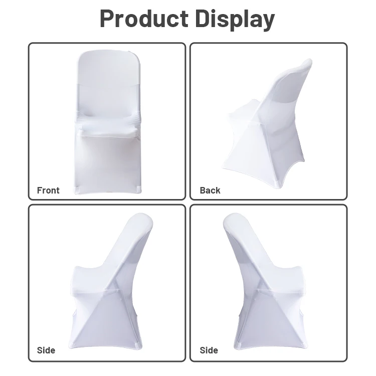 Custom Folding Chair Cover Spandex Purple Wedding Stretch Chair