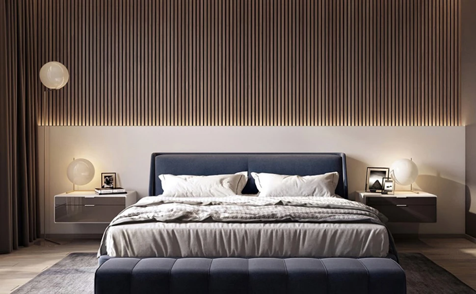 Modern Acoustic Slat Wood Panels 6-Piece 47.2 X 23.6 Inches Soundproof Wood Panel Decorative Soundproof for Office Home Theater manufacture