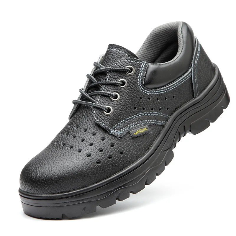 Labor Protection Shoes Men Four Seasons With Holes Breathable Work ...