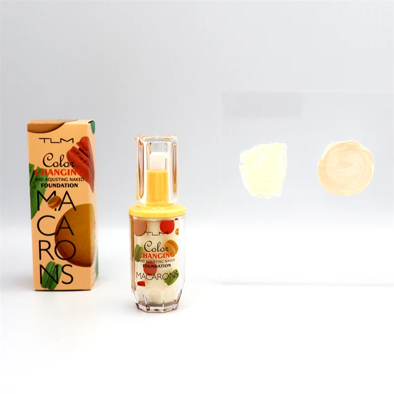 TLM Colour Changing Foundation Vedors Macaron 3 Colors Skin Tint Magic Foundation Liquid Moisturizer Color Change Foundation
