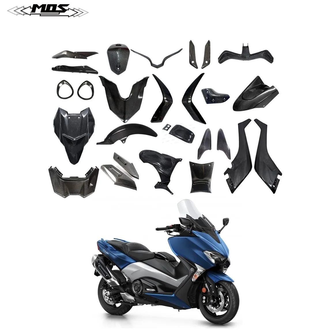 MOS Carbon Fiber Parts & Accessories for Yamaha TMAX 530 (2017