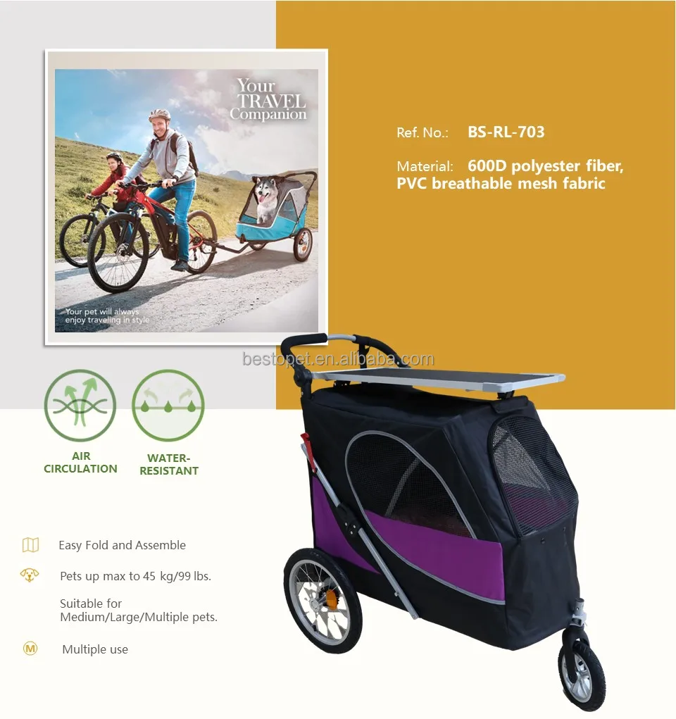 Pet Dog Stroller Skyline For Medium And Large Dogs With Grooming Table,Heavyduty Pet Buggy,Dog